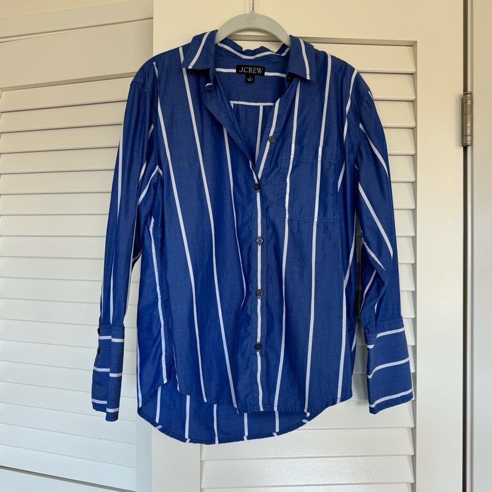 J.Crew striped button down top